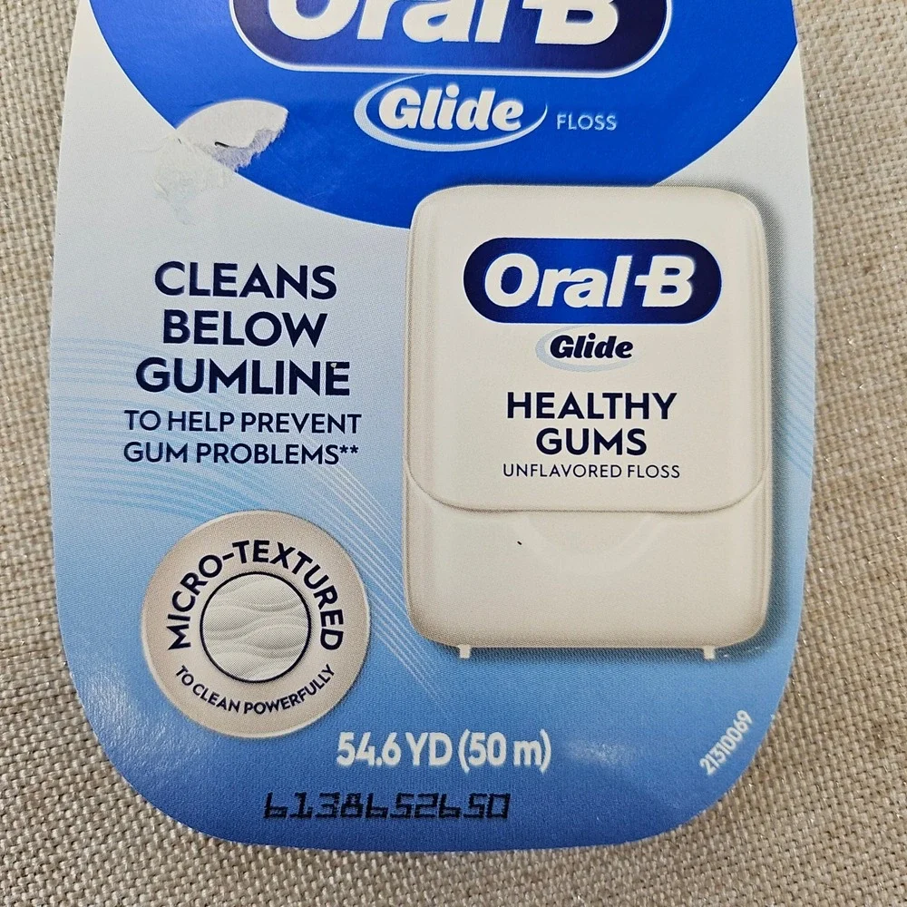 Oral-B Glide Healthy Gums Floss Unflavored 54.6YD Dental Micro Textured 5 pack